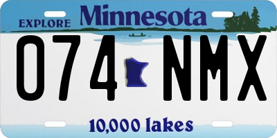 MN license plate 074NMX