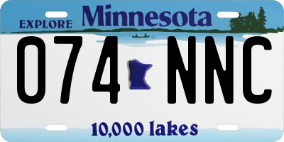 MN license plate 074NNC