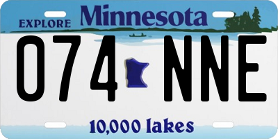 MN license plate 074NNE