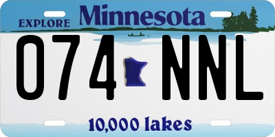 MN license plate 074NNL