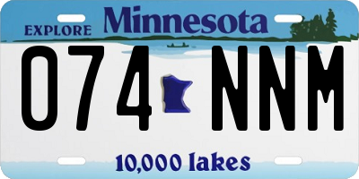 MN license plate 074NNM