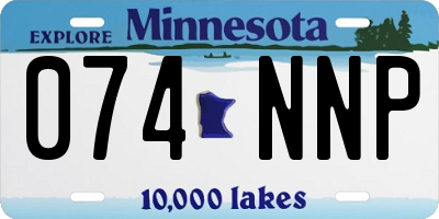 MN license plate 074NNP