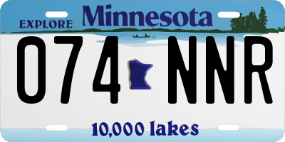 MN license plate 074NNR