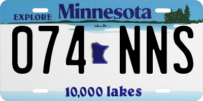 MN license plate 074NNS