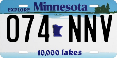 MN license plate 074NNV