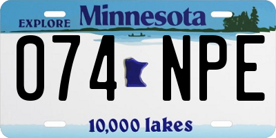 MN license plate 074NPE
