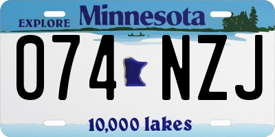 MN license plate 074NZJ