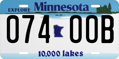MN license plate 074OOB