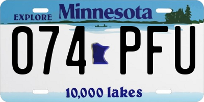 MN license plate 074PFU