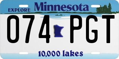 MN license plate 074PGT