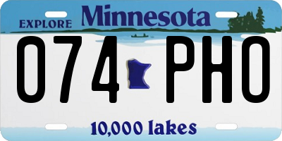 MN license plate 074PHO