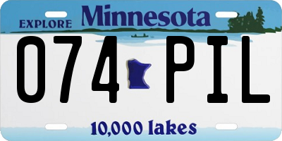 MN license plate 074PIL