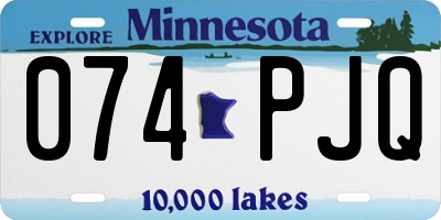 MN license plate 074PJQ