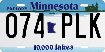 MN license plate 074PLK