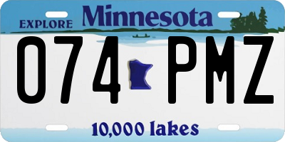 MN license plate 074PMZ