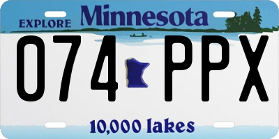 MN license plate 074PPX
