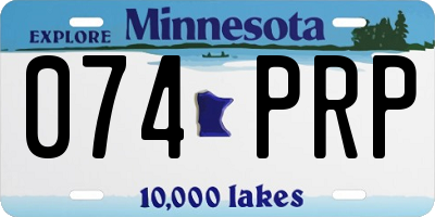 MN license plate 074PRP