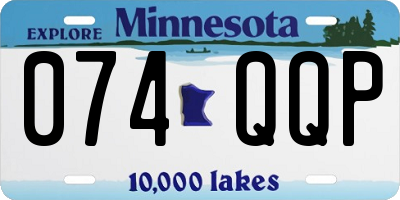 MN license plate 074QQP