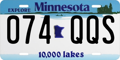 MN license plate 074QQS