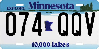 MN license plate 074QQV