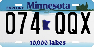 MN license plate 074QQX