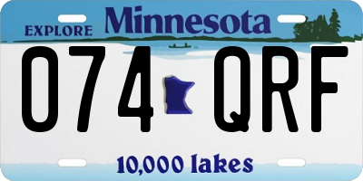 MN license plate 074QRF