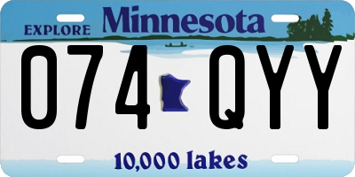 MN license plate 074QYY