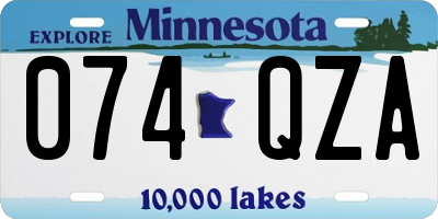 MN license plate 074QZA