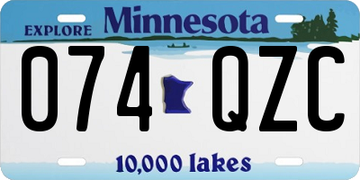 MN license plate 074QZC