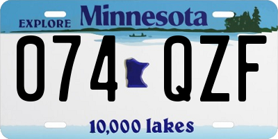 MN license plate 074QZF