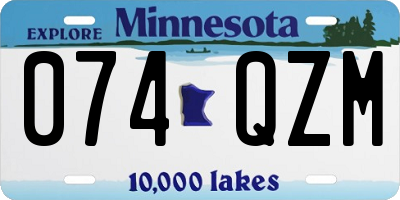 MN license plate 074QZM