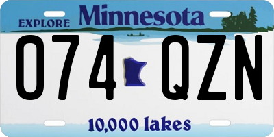 MN license plate 074QZN