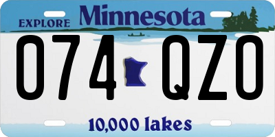 MN license plate 074QZO