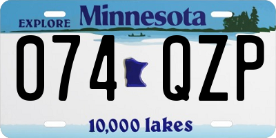 MN license plate 074QZP