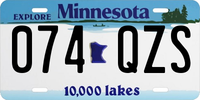 MN license plate 074QZS