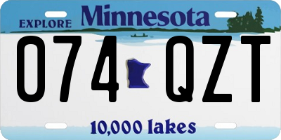 MN license plate 074QZT