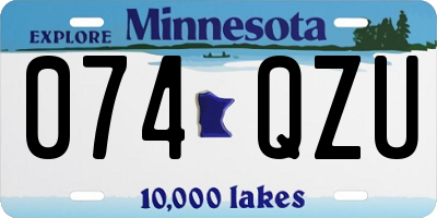 MN license plate 074QZU