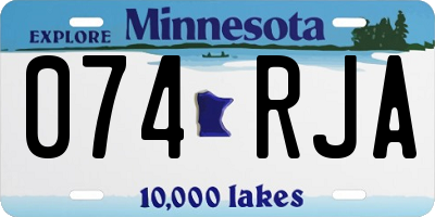 MN license plate 074RJA