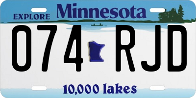 MN license plate 074RJD