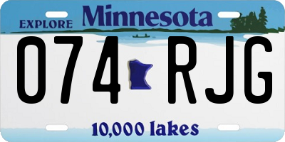 MN license plate 074RJG