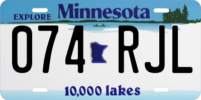 MN license plate 074RJL