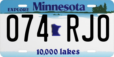 MN license plate 074RJO
