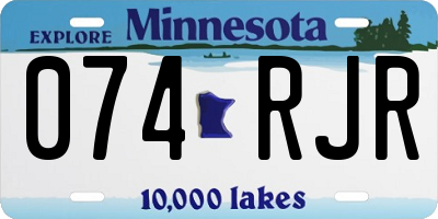 MN license plate 074RJR