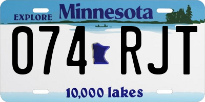 MN license plate 074RJT