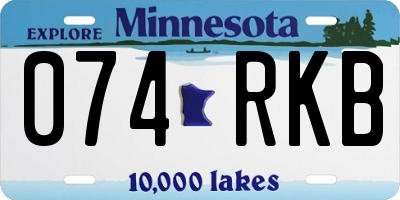 MN license plate 074RKB