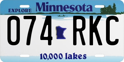 MN license plate 074RKC