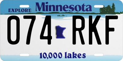 MN license plate 074RKF