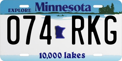 MN license plate 074RKG