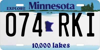 MN license plate 074RKI