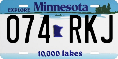 MN license plate 074RKJ